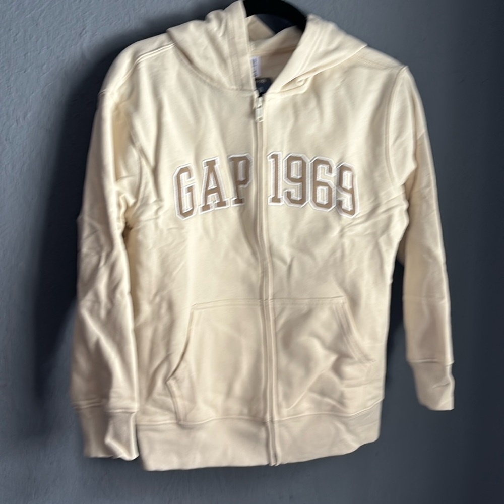 Gap Kids Ivory Full Zip Hoodie